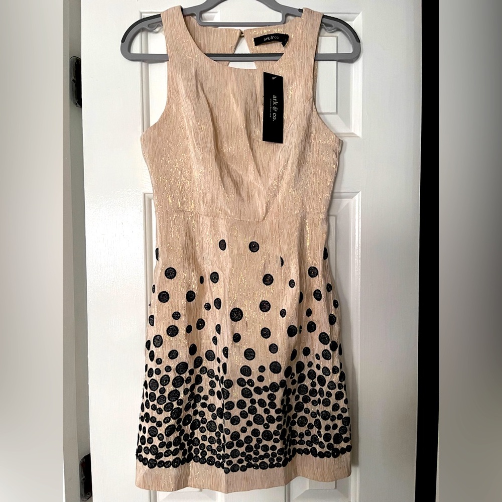 Ark & co gold cocktail dress